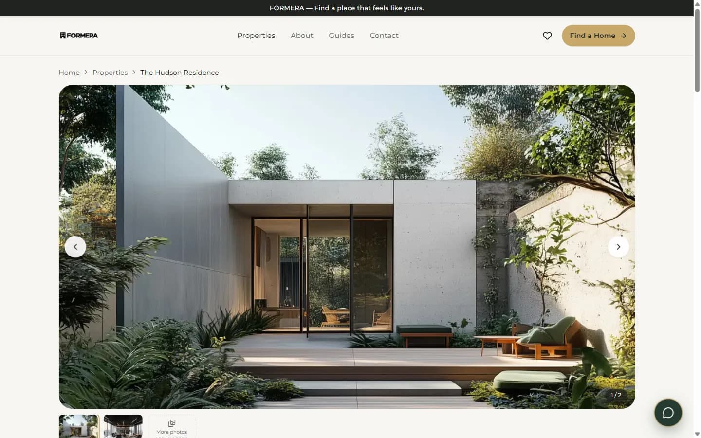 FORMERA property detail and gallery page
