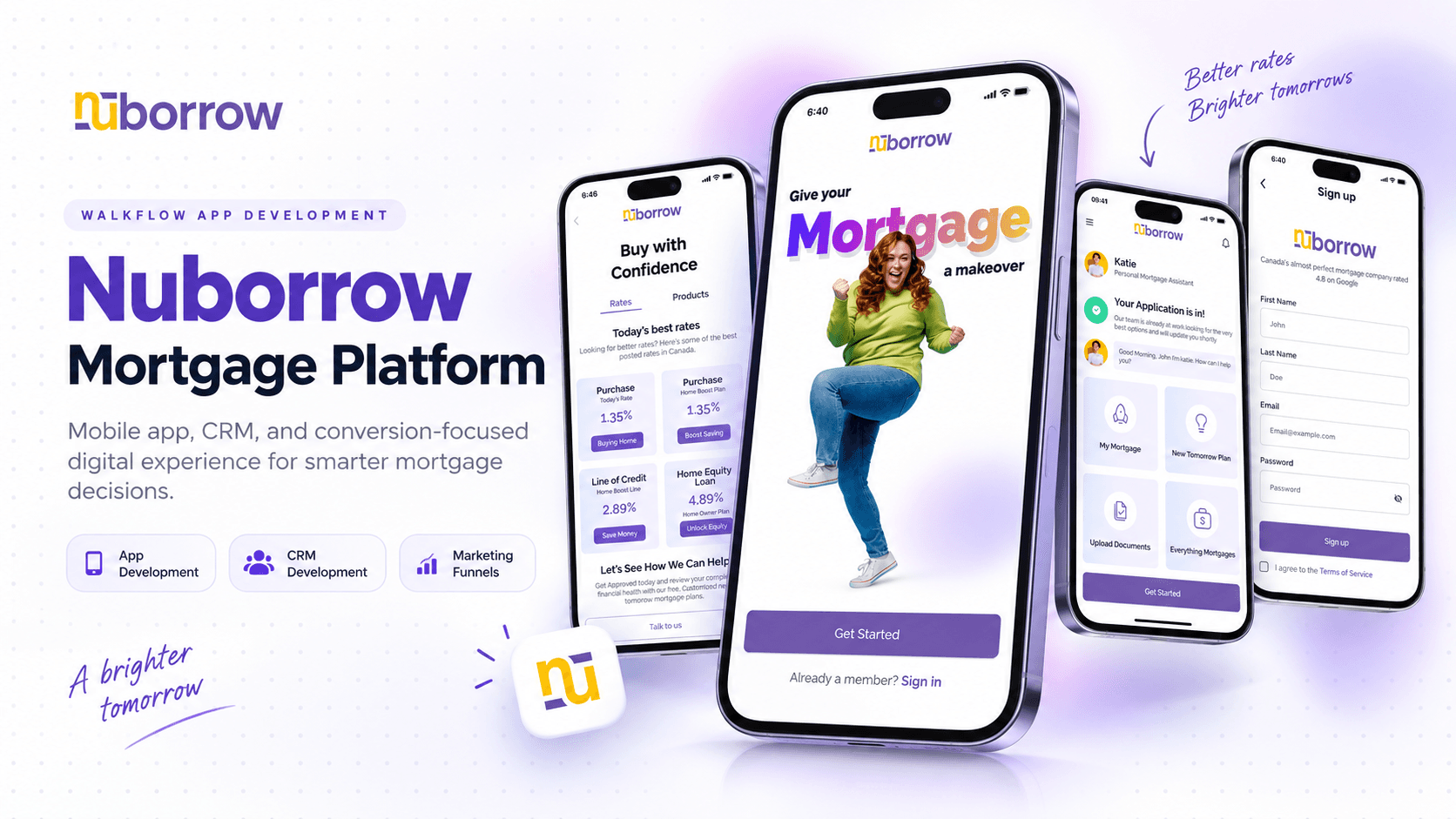 Nuborrow mortgage platform app showcase