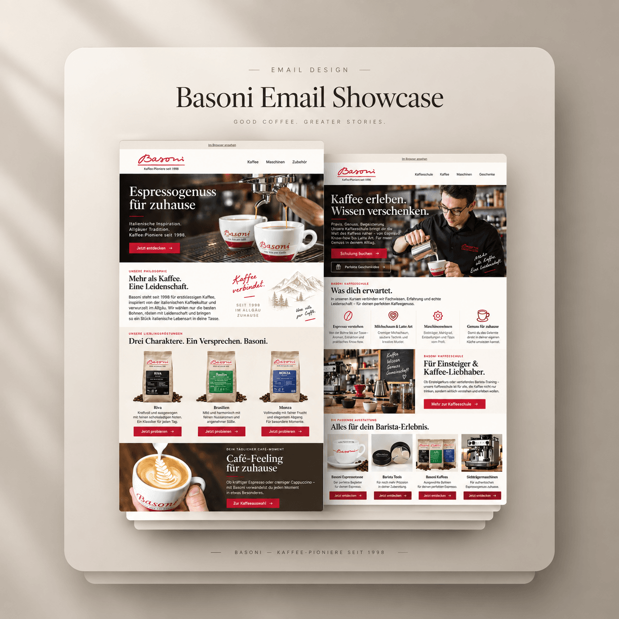 Basoni Kaffee email design showcase
