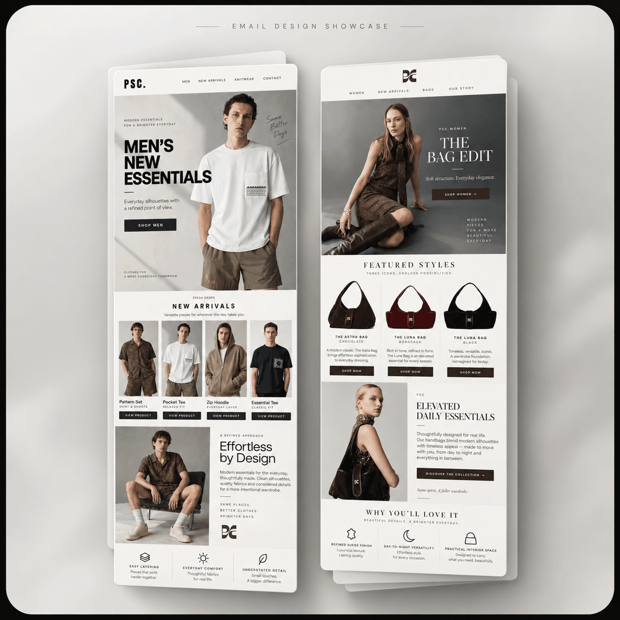 PSC email design showcase